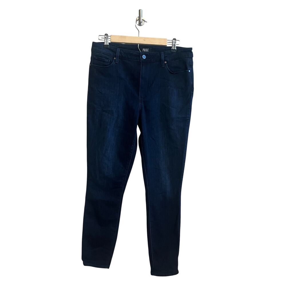 Paige Hoxton Ankle Skinny Jeans Alania Dark Wash Blue Size 30 - Picture 2 of 8